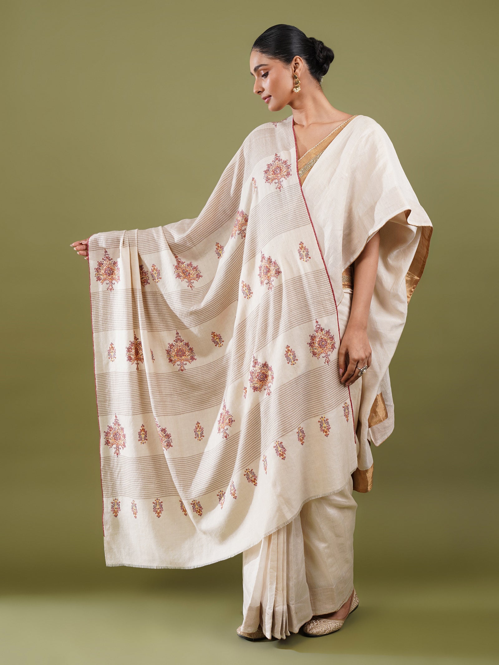 Ivory Pashmina Shawl