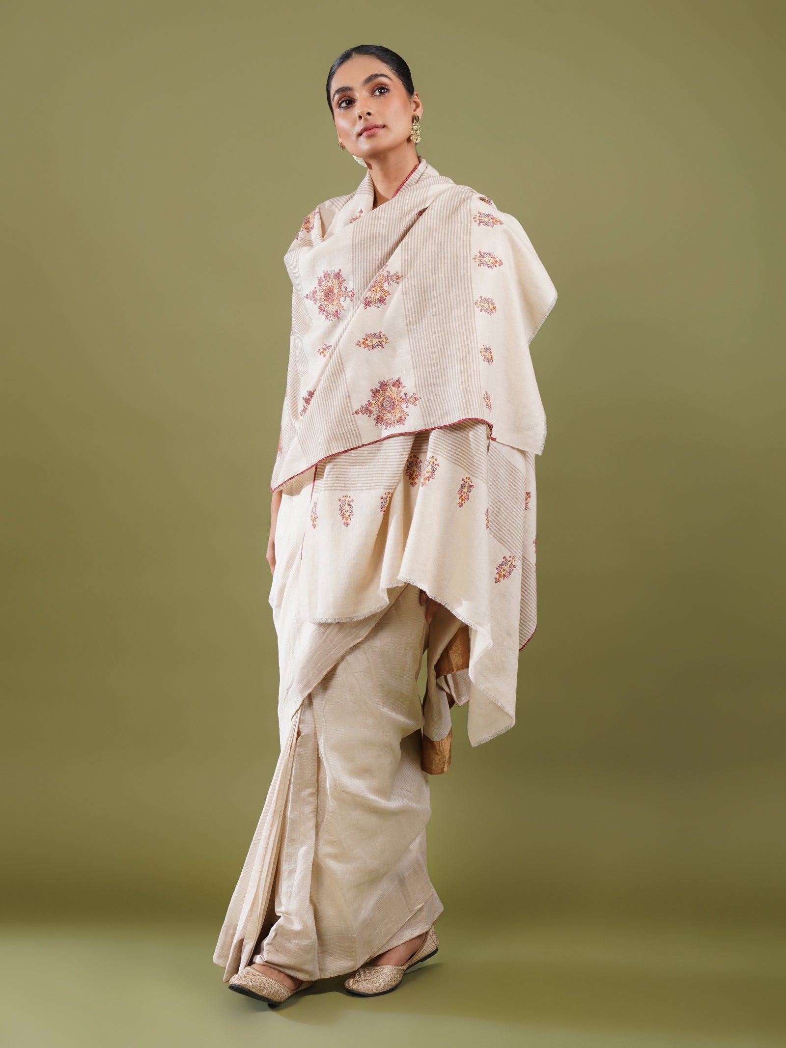 Ivory Pashmina Shawl