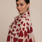 Woman wearing a Heart Patterned Stole