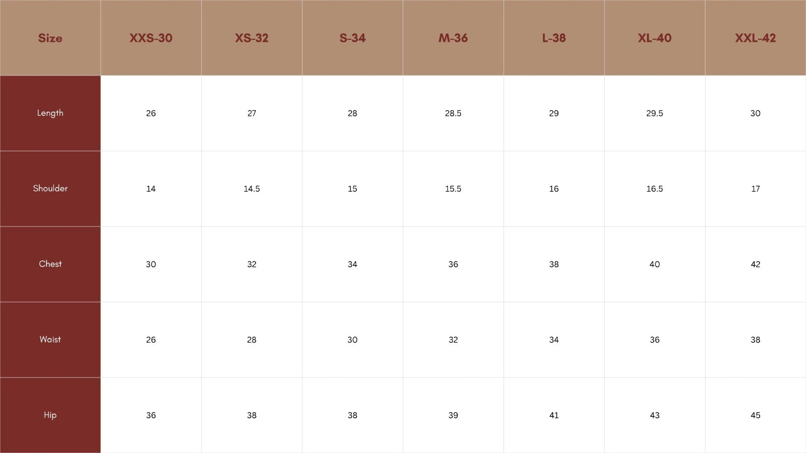 Women's Size Guide