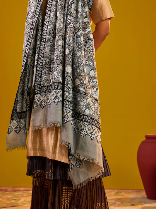 Kalamkari Pashmina Shawl