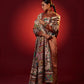 Model is wearing Mehfill-e-Darbar pashmina shawl from shaza.
