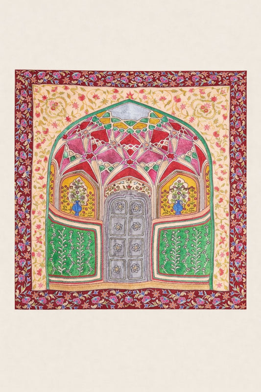 Phool Bari - Kalamkari Painting (Unframed / 17x17 Inches)