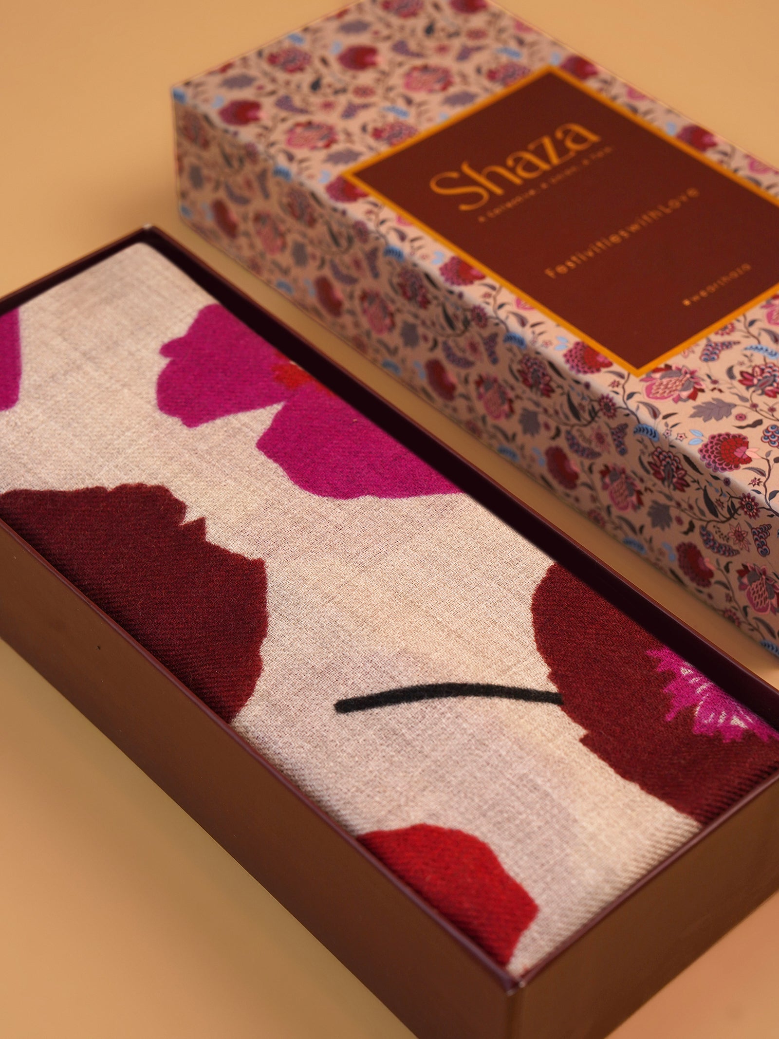 Floral Design Printed Stole