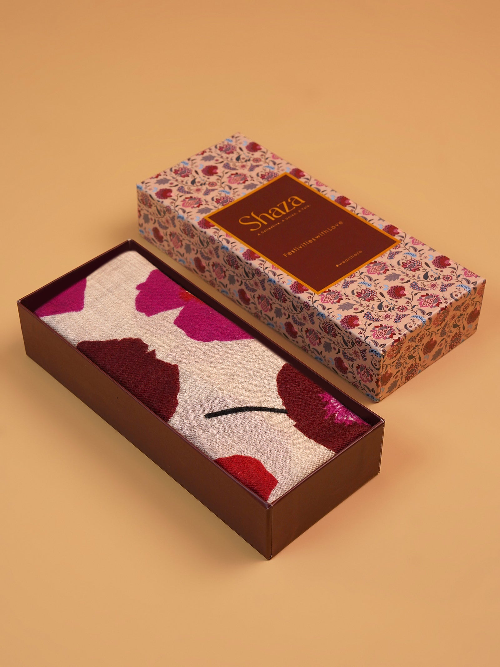 Floral Design Printed Stole