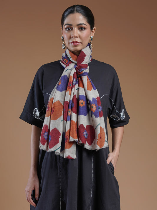 Naienive Printed Woolen Stole