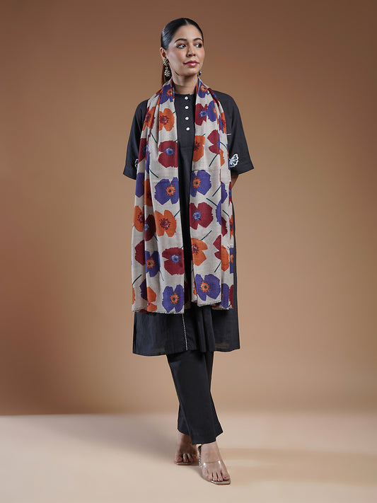Naienive Printed Woolen Stole