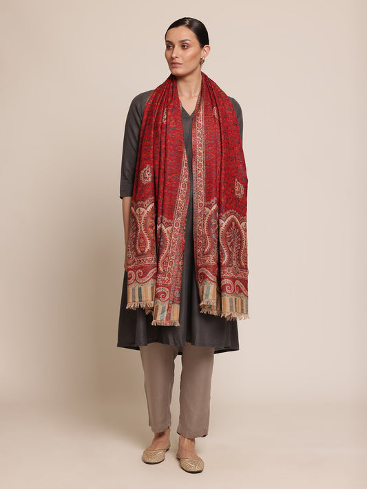 Red Kani Shawl