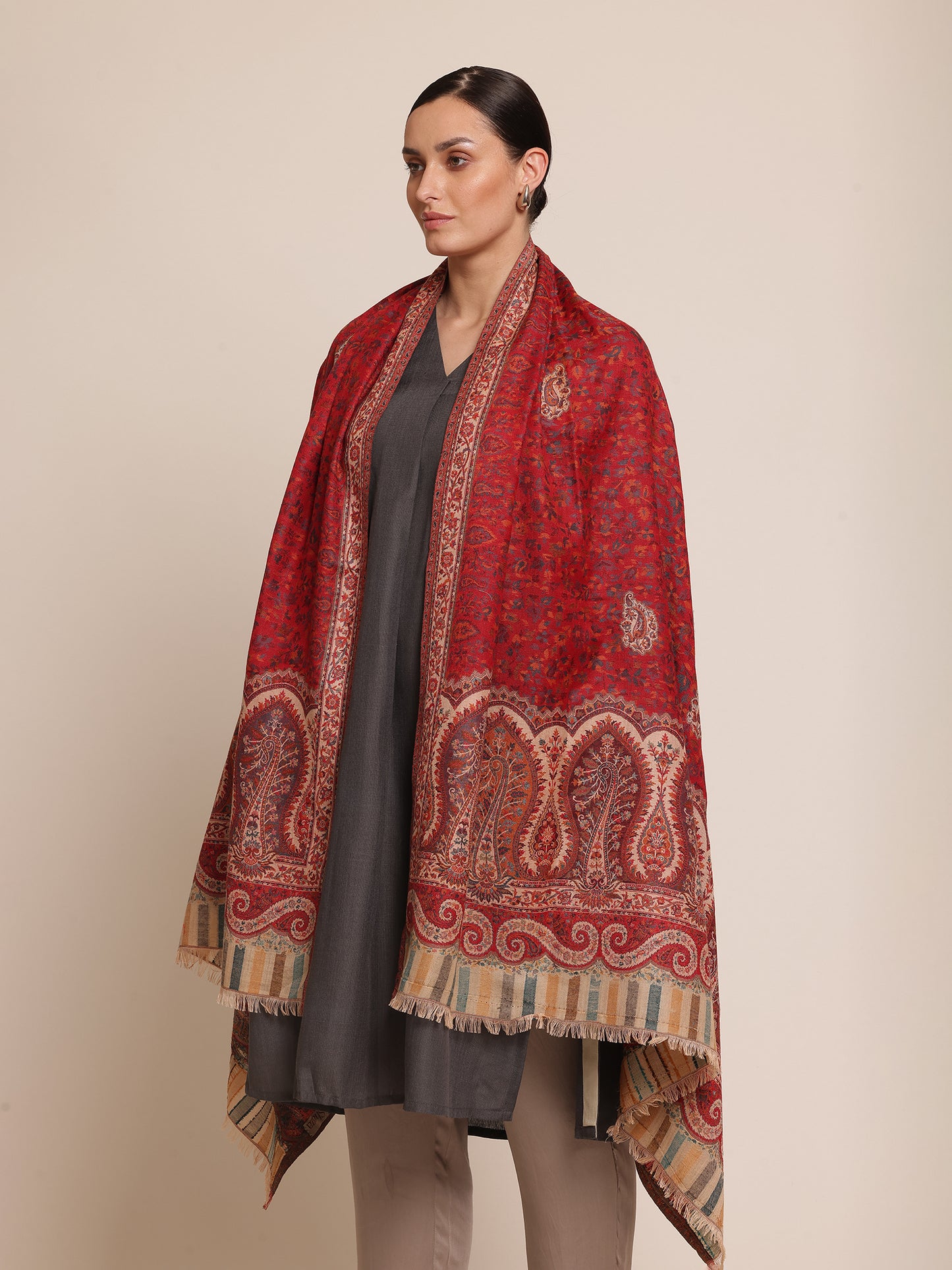 Red Kani Shawl
