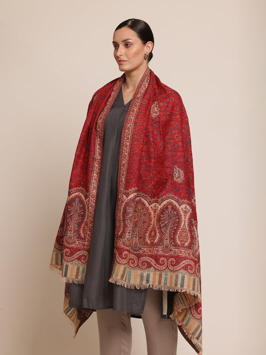 Red Kani Shawl