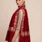 Woman wearing a red stole