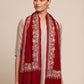 Woman wearing a red stole