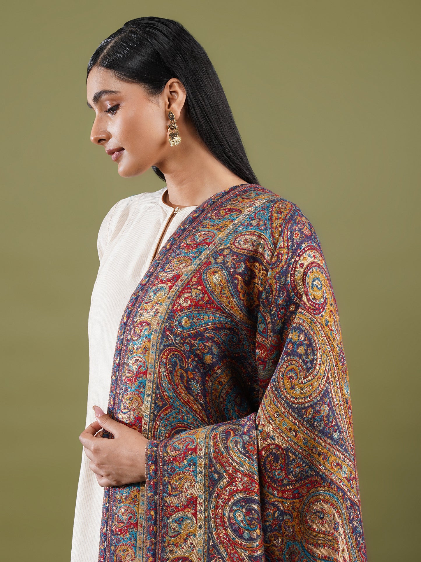 Noor-e-Jamawar Kani Shawl