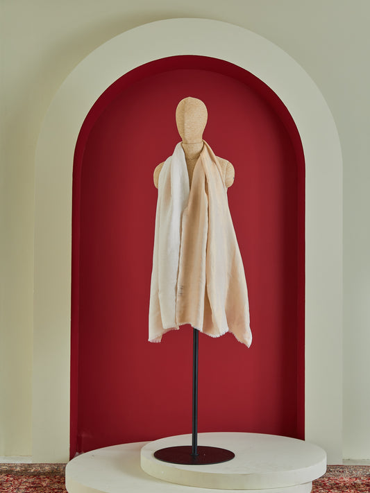 Wool Reversible Zari Stole