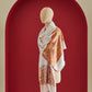 Panchvati White and Rusty orange Stole