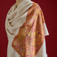 Panchvati White and Rusty orange Stole