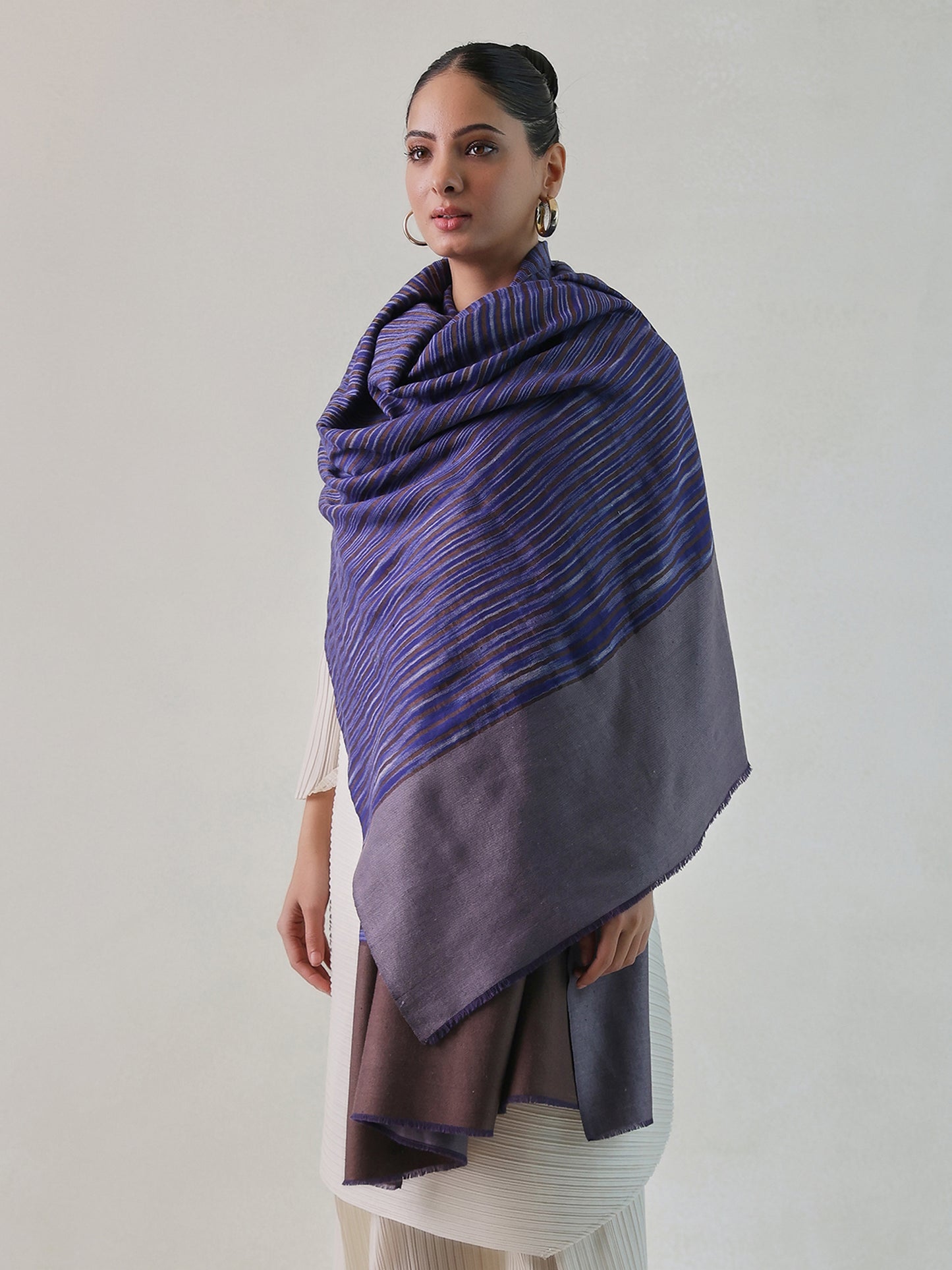 Zari Stripe Pashmina Shawl