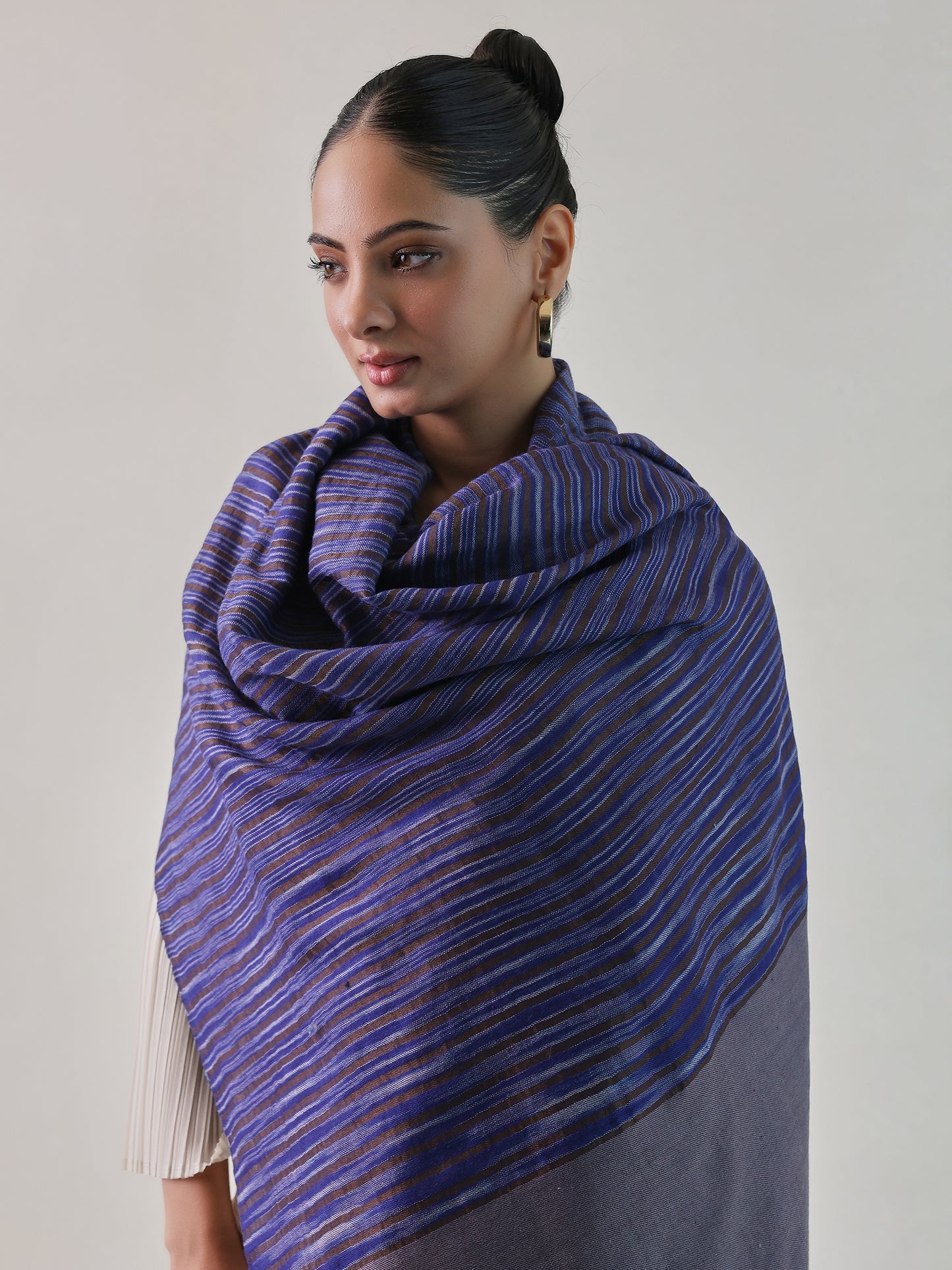 Zari Stripe Pashmina Shawl