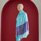 Panchvati Light Teal and Purple Stole