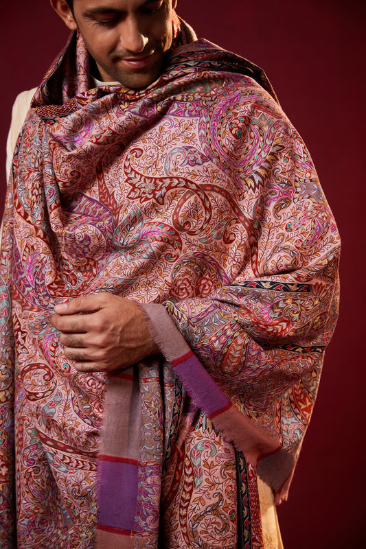 Dushala Men's Kalamkari Shawl