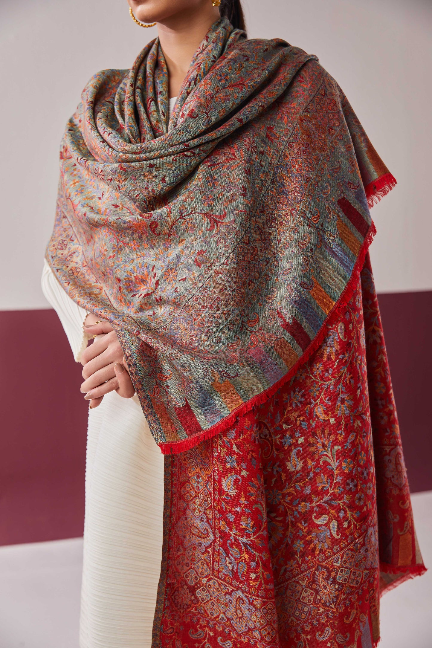 MS Kani Wool Reversible Shawl