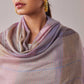 Model is wearing a pashmina striped stole from Shaza.