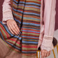 Model is wearing an Ekkat reversible stole in multicolour from Shaza.