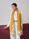 Mustard with White Applique