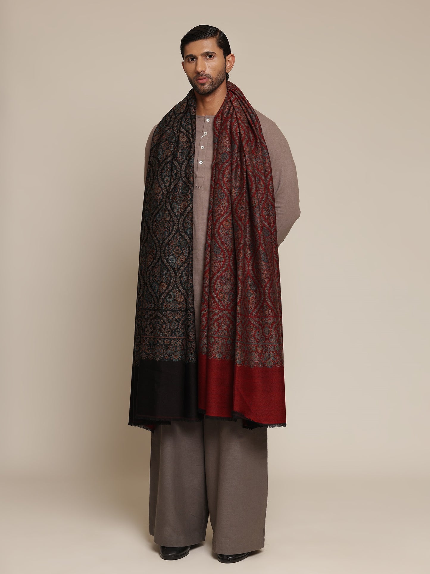 Reversible Men’s Kani Jamawar Shawl