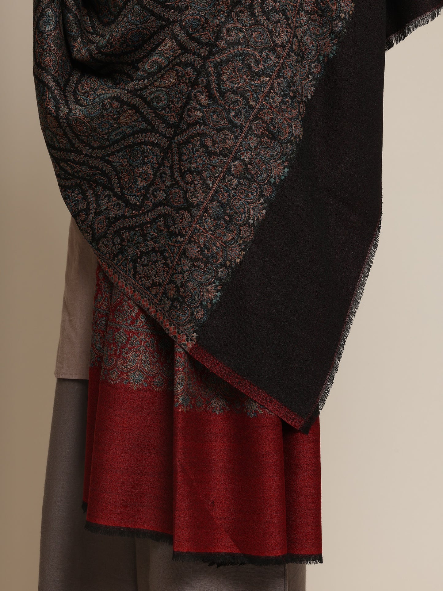 Reversible Men’s Kani Jamawar Shawl