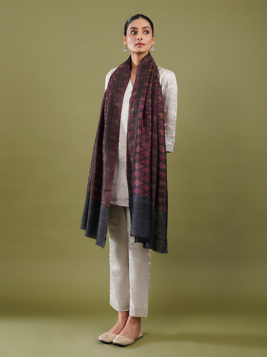 Samia Zari Woolen Stole