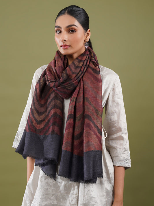 Samia Zari Woolen Stole