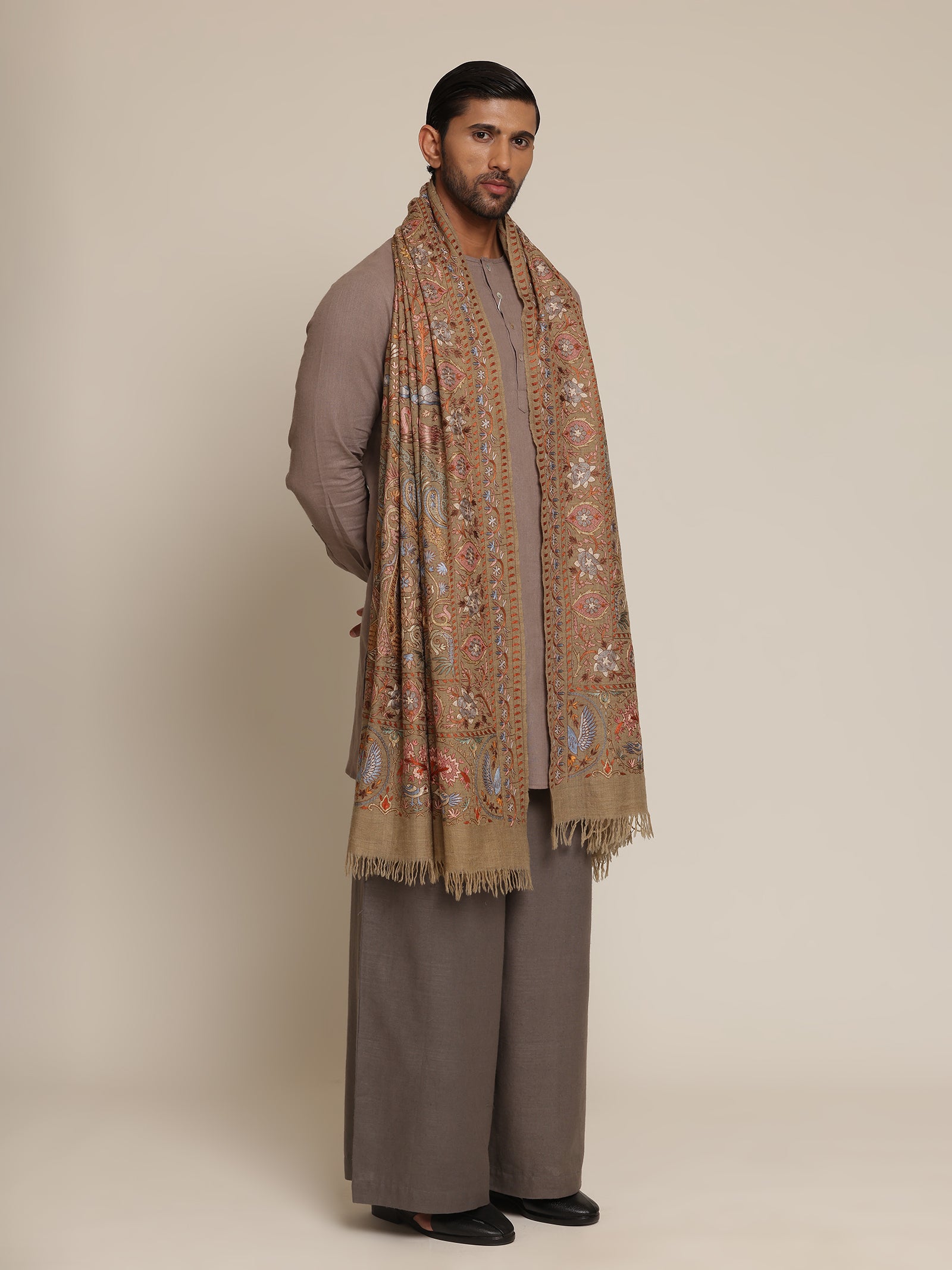 Beige Pashmina Shawl