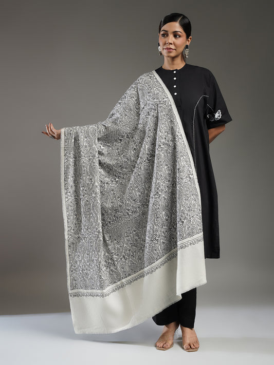 Black & White Cashmere Shawl