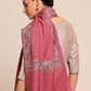 Woman wearing a pink stole