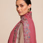 Woman wearing a pink stole