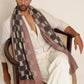 Man wearing a ikat pashmina stole