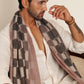 Man wearing a ikat pashmina stole