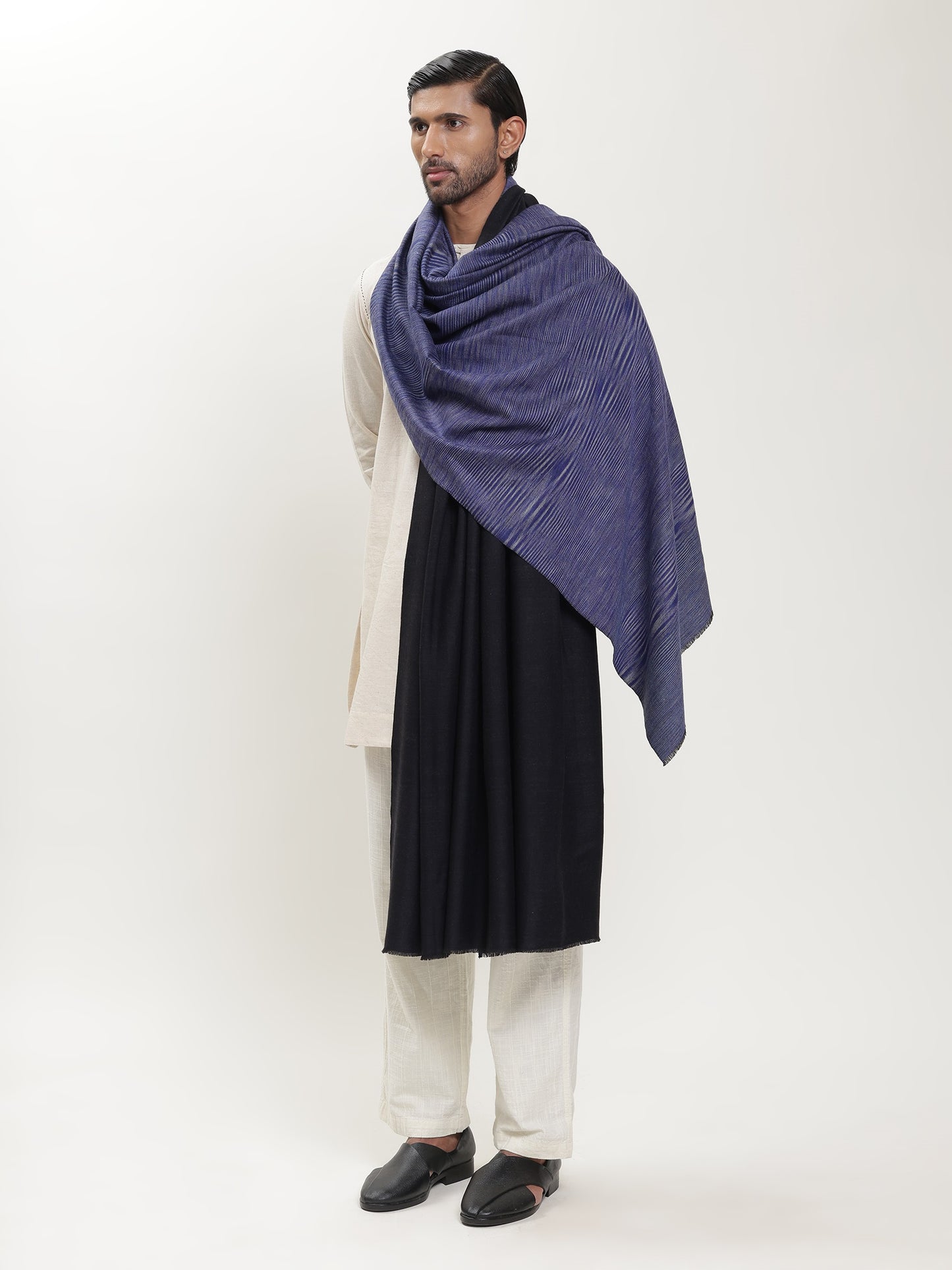 Ikat Shawl in Self Weave
