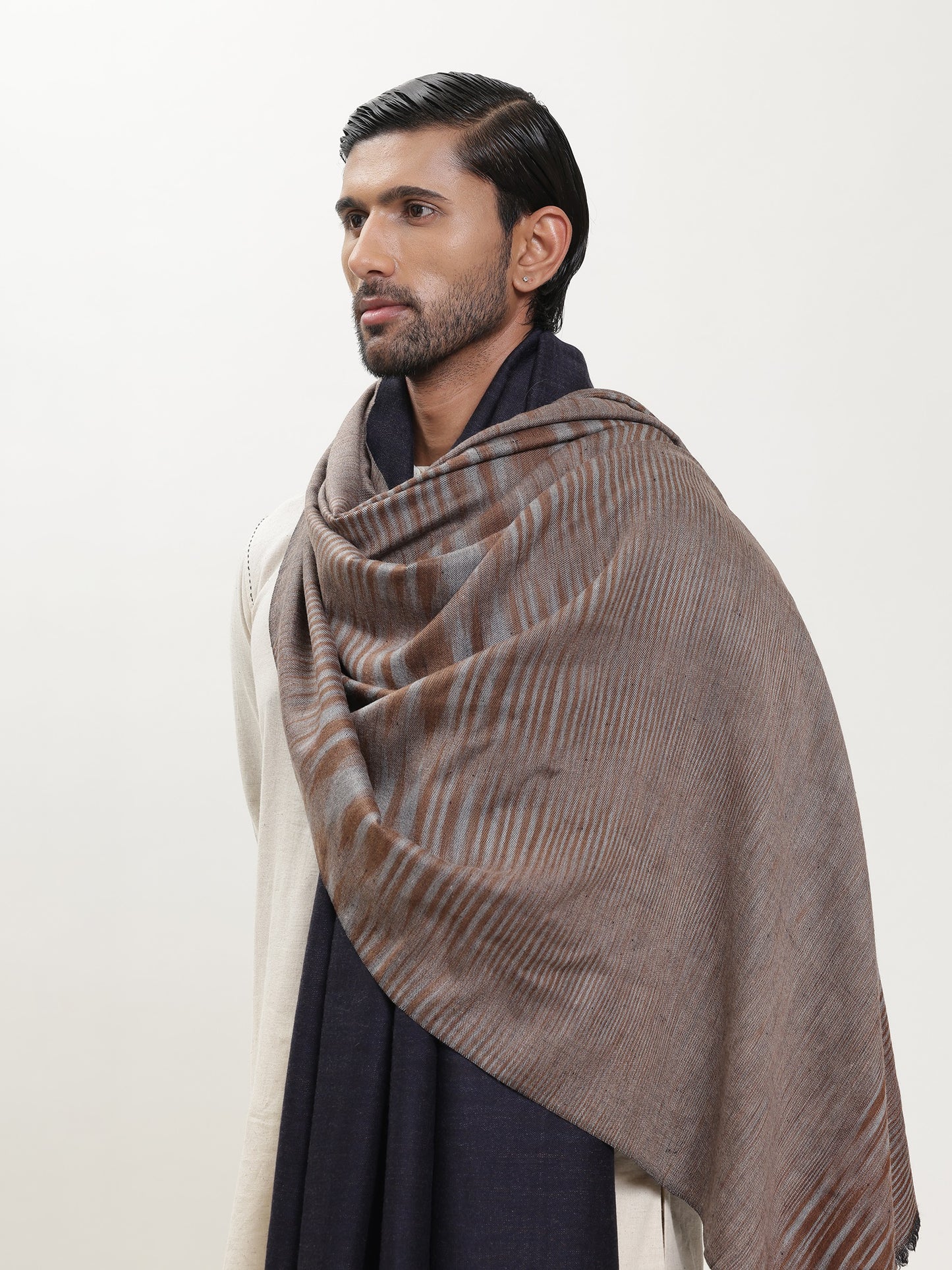 Ikat Shawl in Self Weave