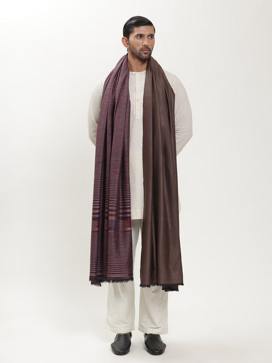 Ikat Shawl in Self Weave