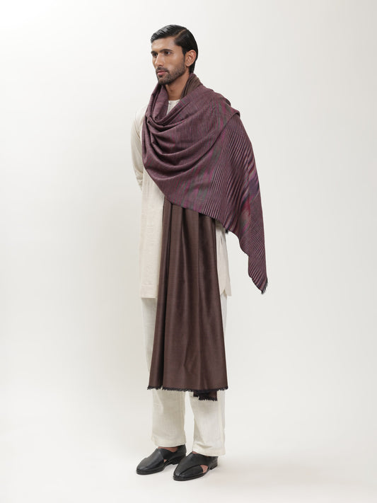 Ikat Shawl in Self Weave