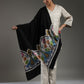 Black Kalamkari Border Stole