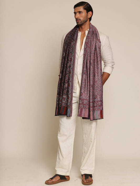 Man wearing a kani woolen stole
