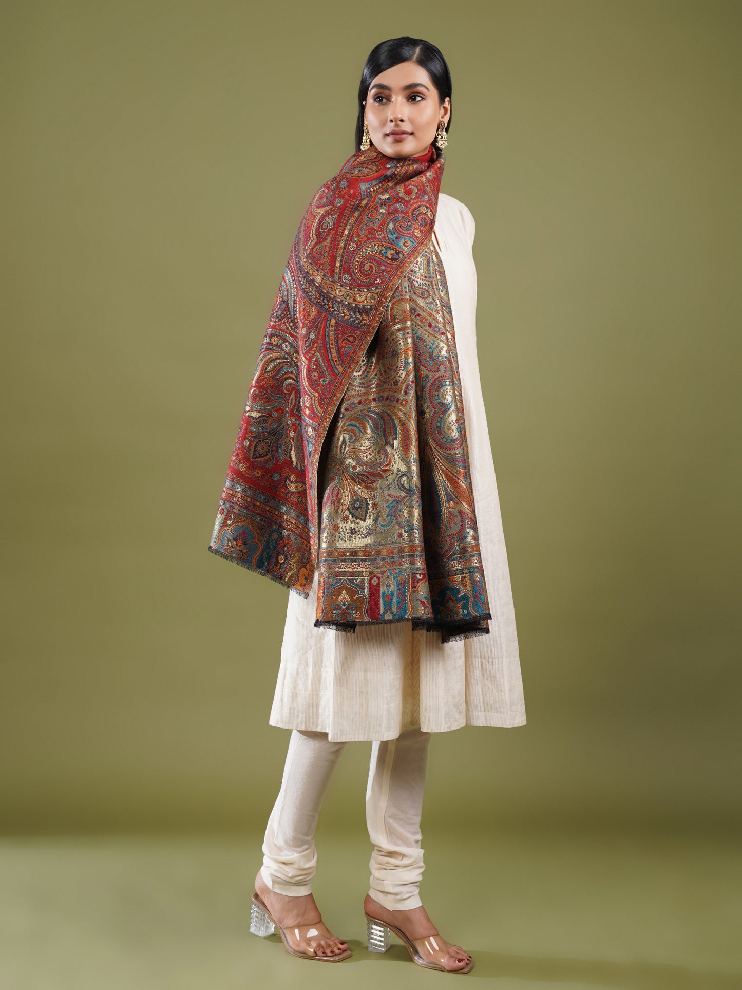 Noor-e-Jamawar Kani Shawl