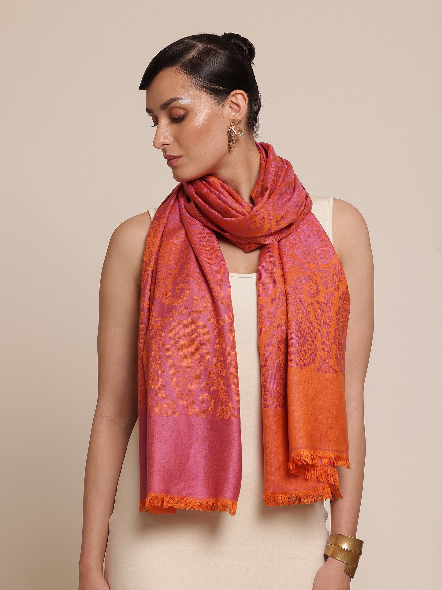 Reversible Kani Woolen Stole