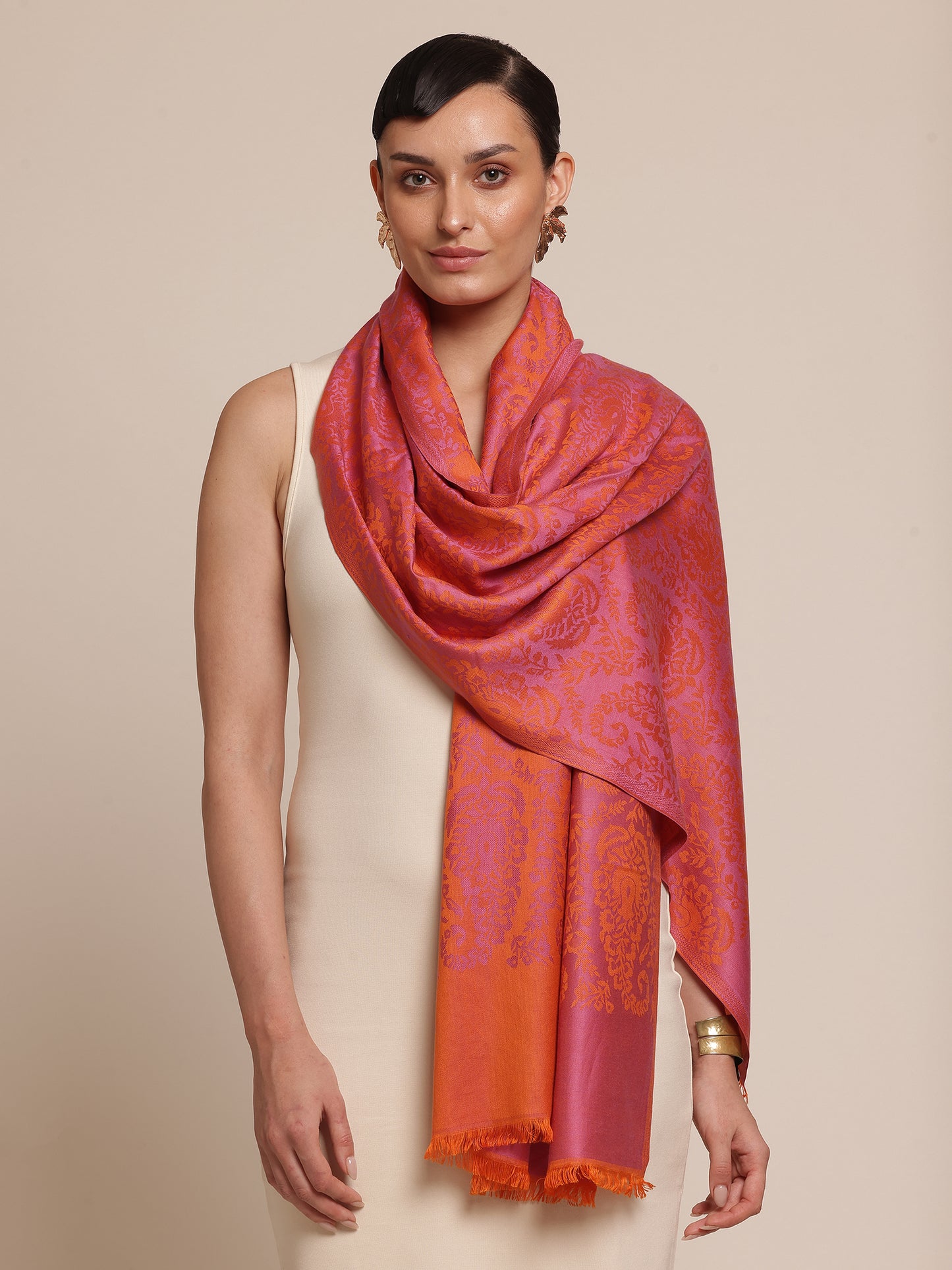 Reversible Kani Woolen Stole