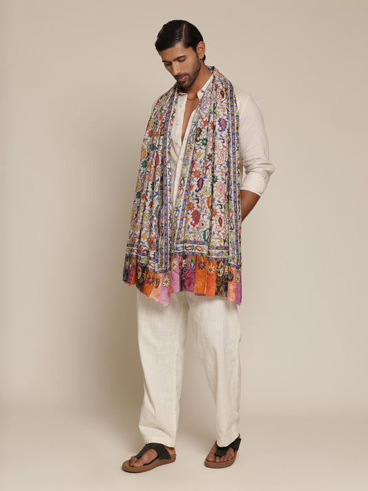 Man Wearing Silk Stole