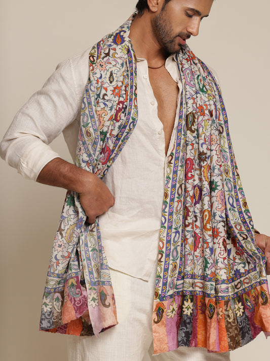 Man Wearing Silk Stole