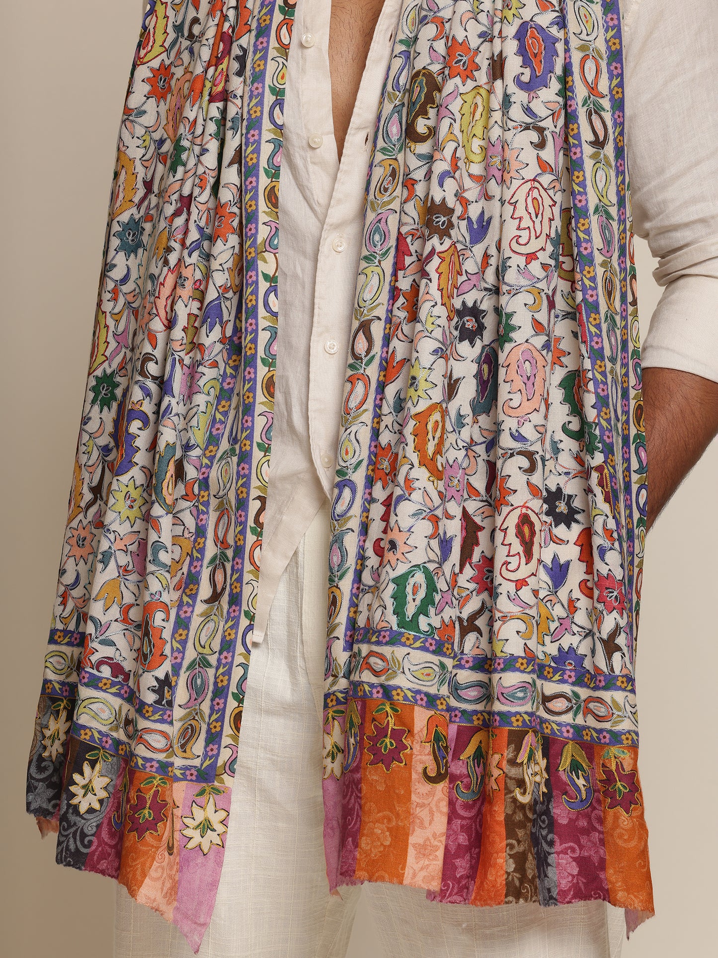 Man Wearing Silk Stole